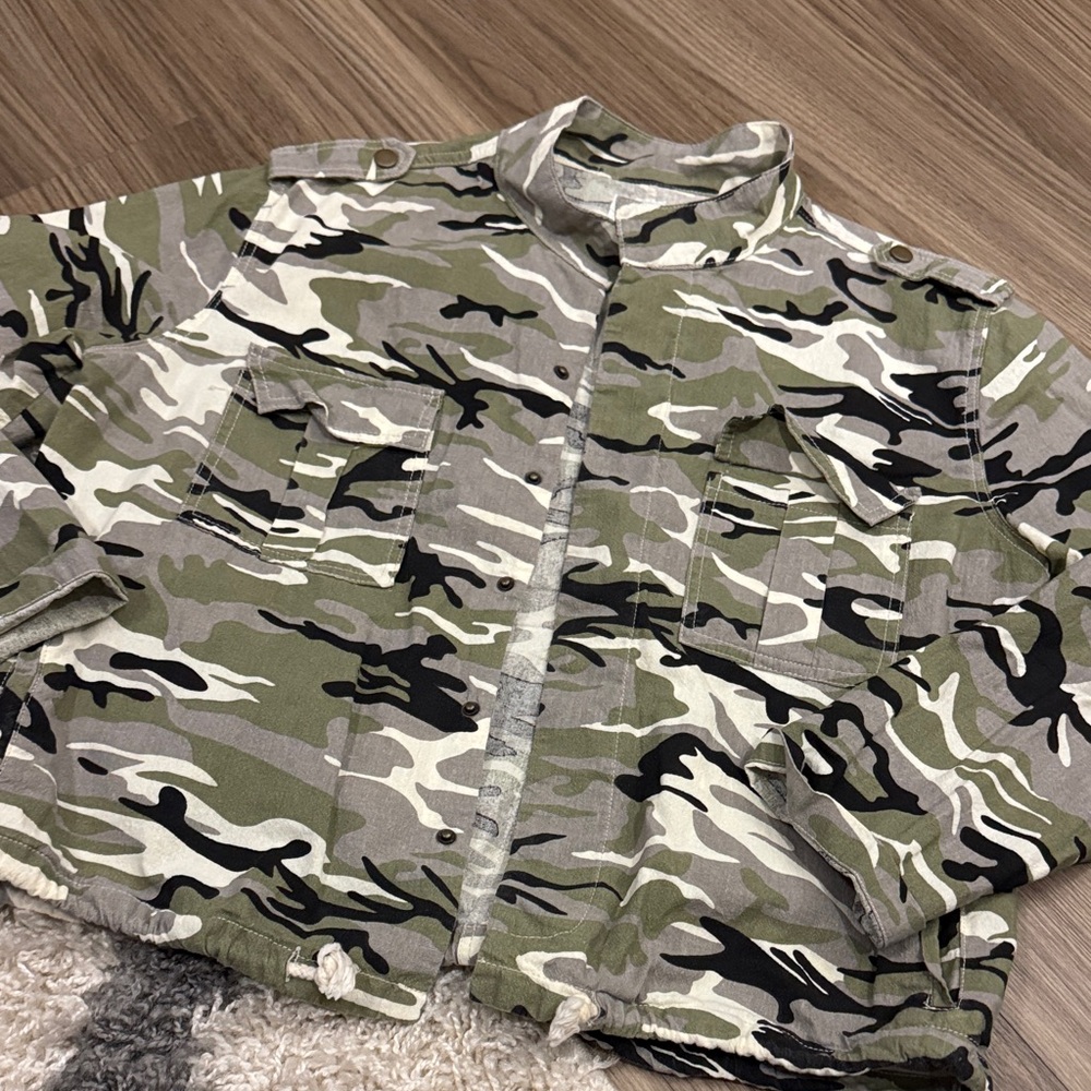 Ellison Green and Black Camouflage Jacket
